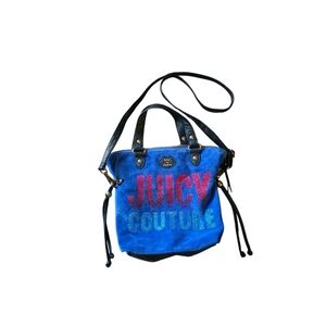 Juicy Couture Blue Velvet Bag Vintage Pink